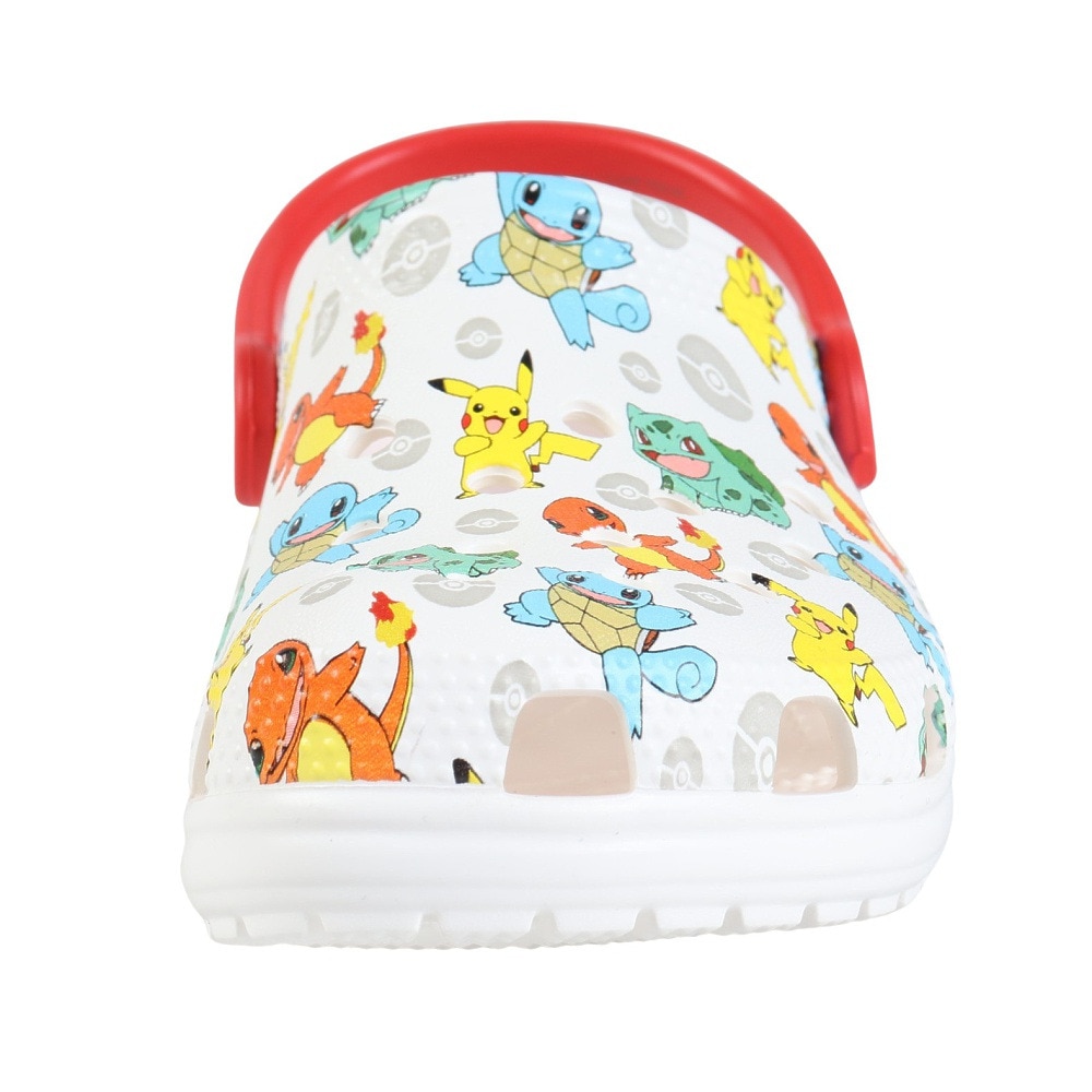 クロックス（crocs）（キッズ）ジュニアサンダル クラシックポケモンクロッグ ホワイト 207739-94S シャワーサンダル 軽量 通気性 お手入れ簡単