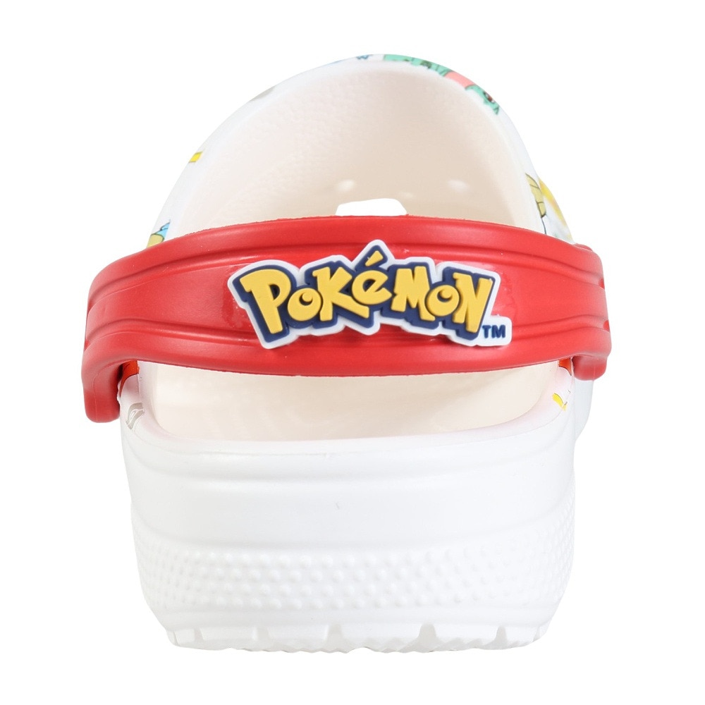 クロックス（crocs）（キッズ）ジュニアサンダル クラシックポケモンクロッグ ホワイト 207739-94S シャワーサンダル 軽量 通気性 お手入れ簡単