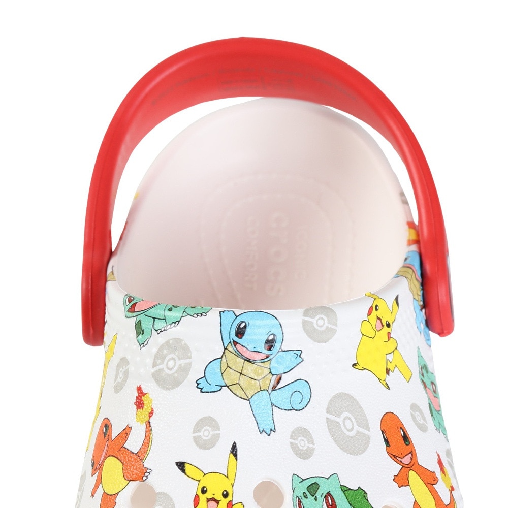 クロックス（crocs）（キッズ）ジュニアサンダル クラシックポケモンクロッグ ホワイト 207739-94S シャワーサンダル 軽量 通気性 お手入れ簡単