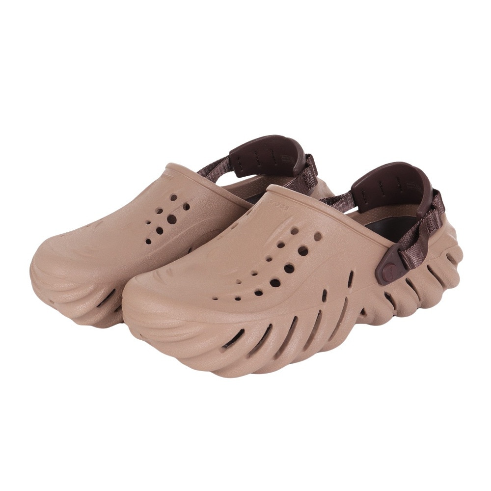 クロックス（crocs）（メンズ、レディース）スポーツサンダル エコークロッグ モカチャ 207937-2Q9 軽量 速乾性 通気性 タウン レジャー 日常履き