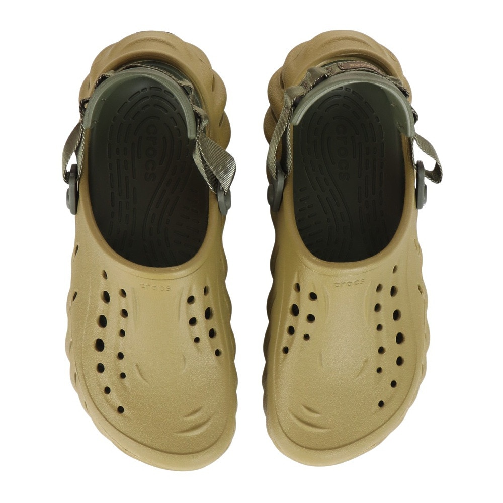 クロックス（crocs）（メンズ、レディース）スポーツサンダル エコークロッグ モスグリーン 207937-3UA 軽量 速乾性 通気性 タウン レジャー 日常履き