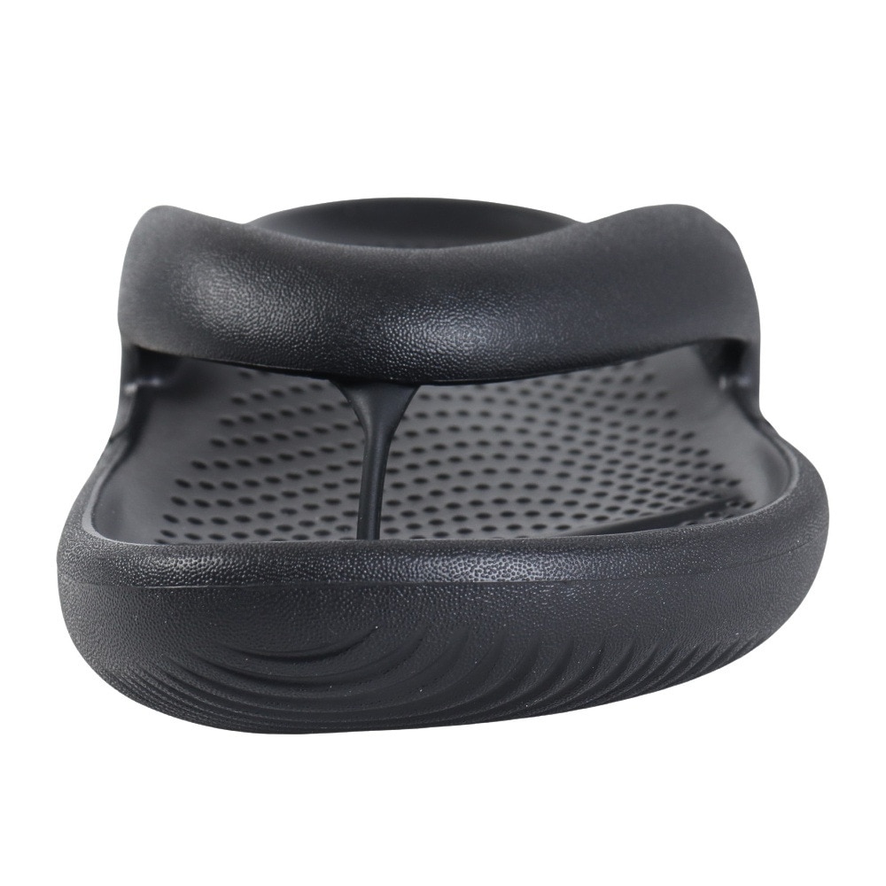 クロックス（crocs）（メンズ、レディース）サンダル メロウリカバリーフリップ Bl ブラック 208437-001 シャワサン 鼻緒付き シンプル やわらかい