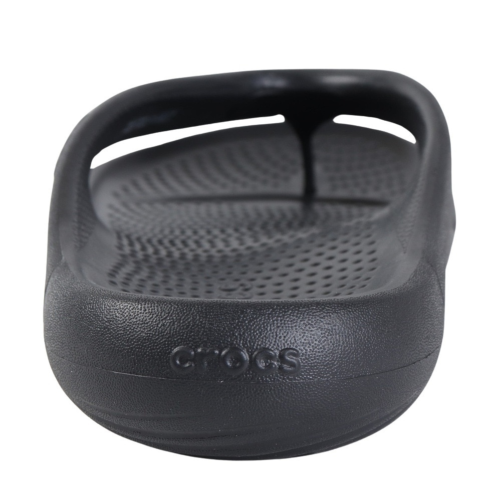 クロックス（crocs）（メンズ、レディース）サンダル メロウリカバリーフリップ Bl ブラック 208437-001 シャワサン 鼻緒付き シンプル やわらかい