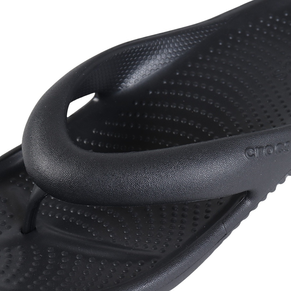 クロックス（crocs）（メンズ、レディース）サンダル メロウリカバリーフリップ Bl ブラック 208437-001 シャワサン 鼻緒付き シンプル やわらかい