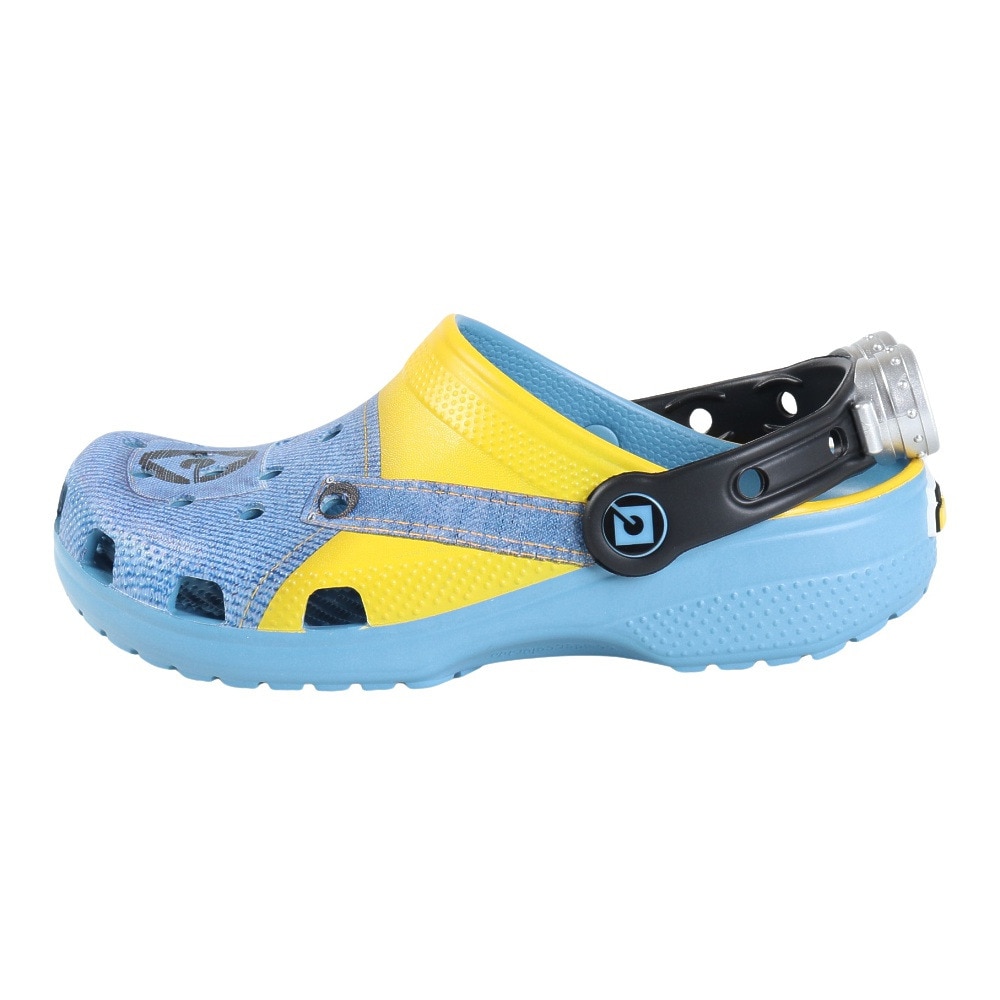 クロックス（crocs）（キッズ）ジュニアサンダル ミニオン×クロックスクラシッククロッグ ブルー イエロー 209489-001 シャワーサンダル