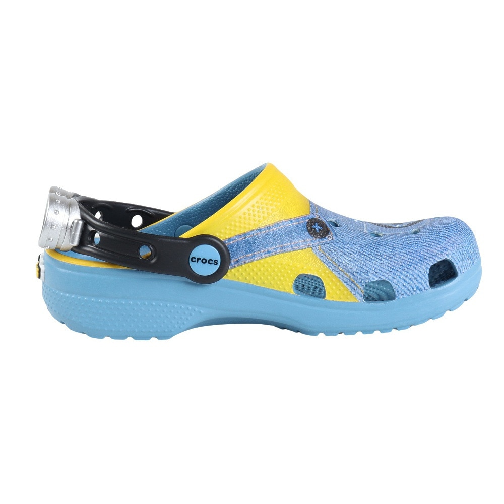 クロックス（crocs）（キッズ）ジュニアサンダル ミニオン×クロックスクラシッククロッグ ブルー イエロー 209489-001 シャワーサンダル