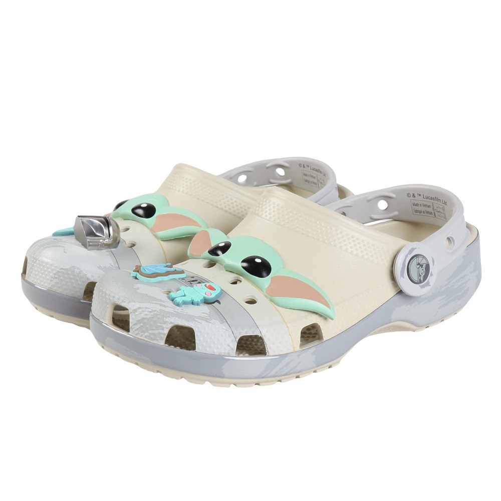 クロックス（crocs）（キッズ）ジュニアサンダル スターウォーズグローグークラシッククロッグ ベージュ 209494-2Y2 シャワーサンダル