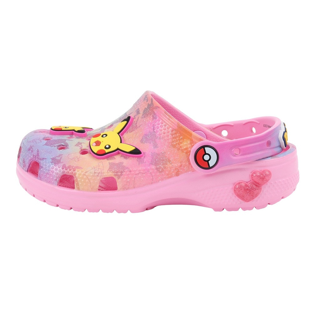クロックス（crocs）（レディース、キッズ）サンダル ピカチュウ ピンク クラシック クロッグ 211229-90H