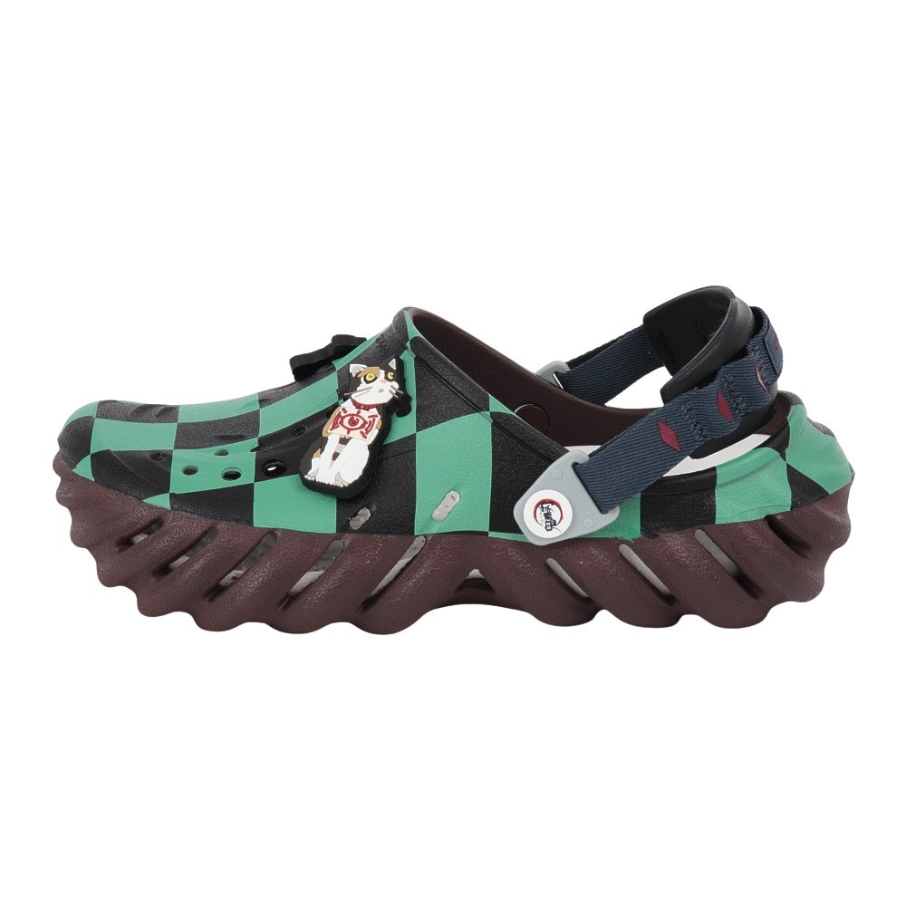 クロックス（crocs）（メンズ、レディース）サンダル 「鬼滅の刃」 炭治郎 エコー クロッグ グリーン ブラック 212434-90H スポーツサンダル