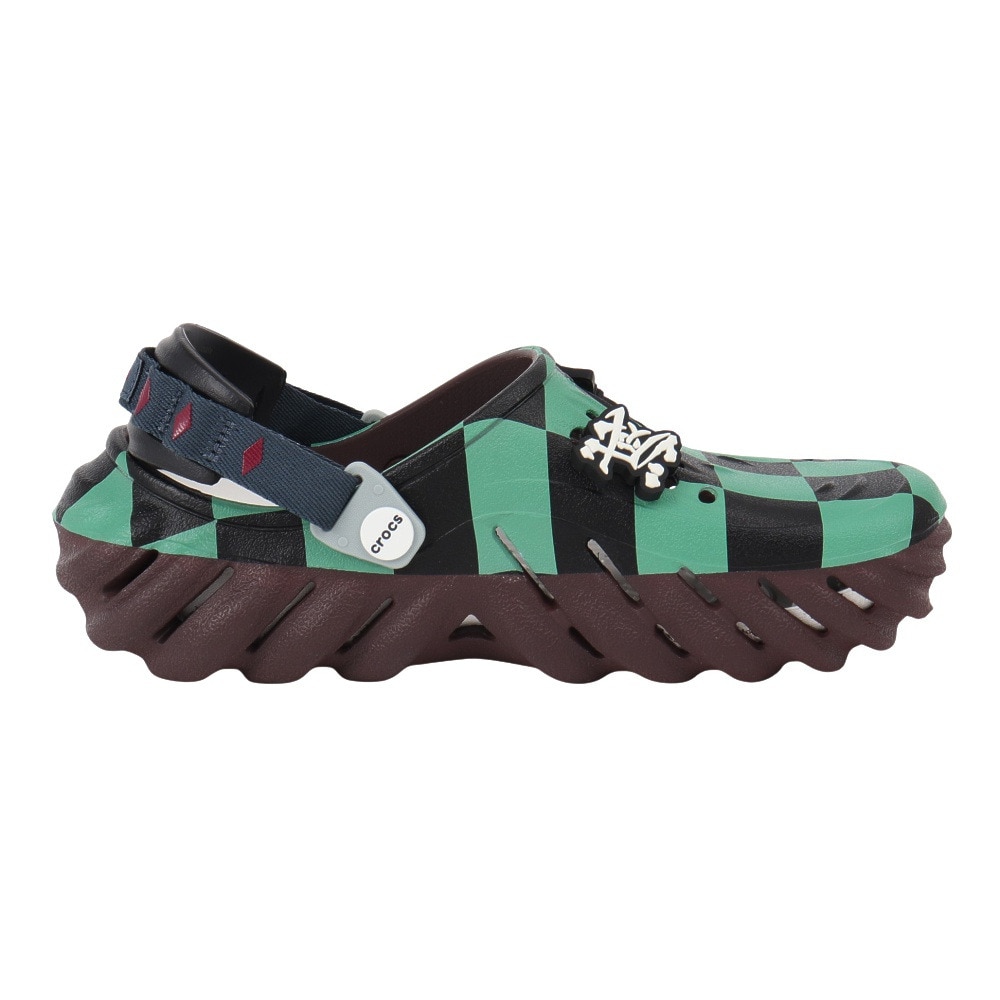 クロックス（crocs）（メンズ、レディース）サンダル 「鬼滅の刃」 炭治郎 エコー クロッグ グリーン ブラック 212434-90H スポーツサンダル
