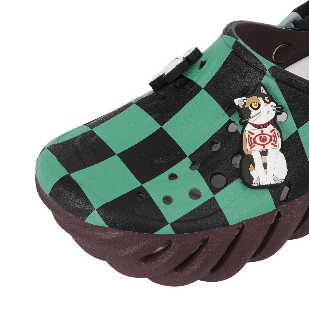 クロックス（crocs）（メンズ、レディース）サンダル 「鬼滅の刃」 炭治郎 エコー クロッグ グリーン ブラック 212434-90H スポーツサンダル