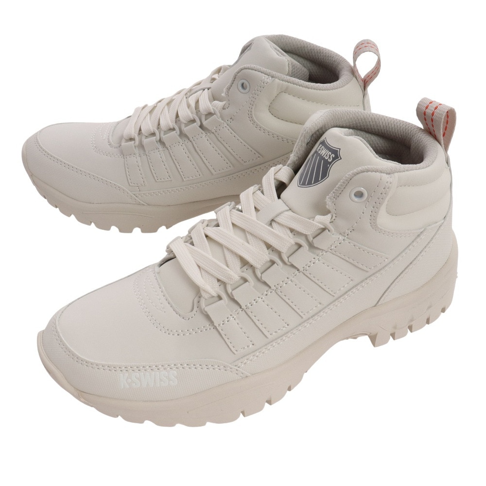 ケースイス（K SWISS）（メンズ、レディース）スノーブーツ 防水 白 KSLW 06 MID Snow White ホワイト 36102100 ウィンターシューズ 防寒 防滑 ハイカット