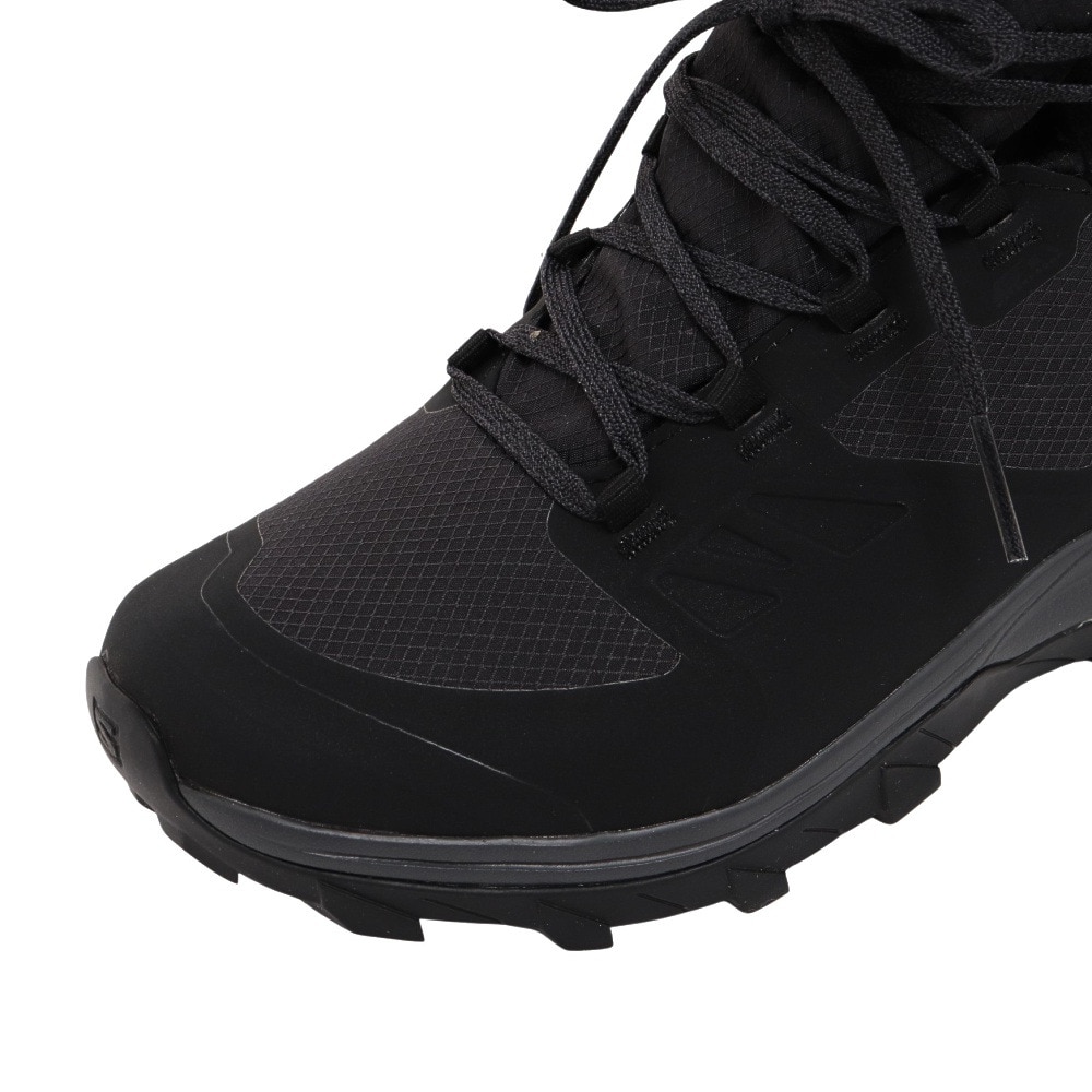 サロモン（SALOMON）（レディース）スノーブーツ 防水 黒 OUTSNAP CLIMASALOMON WATERPROOF ブラック L41110100 通勤 通学 ハイカット スニーカー 防寒 ボア