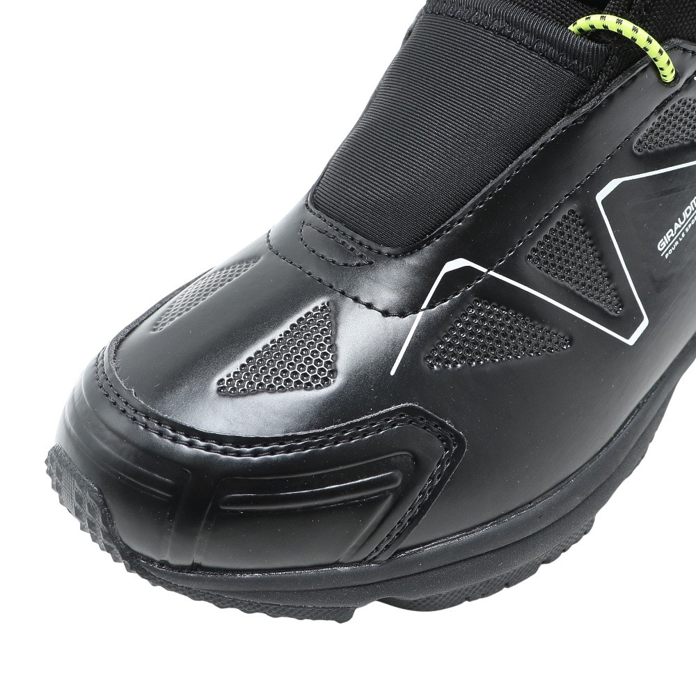 ジローム（GIRAUDM）（キッズ）スノーブーツ ガオスピードTG BOOTS 黒 くろ クロ ブラック イエロー 2F0006-SHTR-805MS BLK ベルト付き マジックテープ 防水