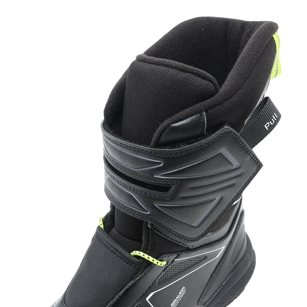 ジローム（GIRAUDM）（キッズ）スノーブーツ ガオスピードTG BOOTS 黒 くろ クロ ブラック イエロー 2F0006-SHTR-805MS BLK ベルト付き マジックテープ 防水