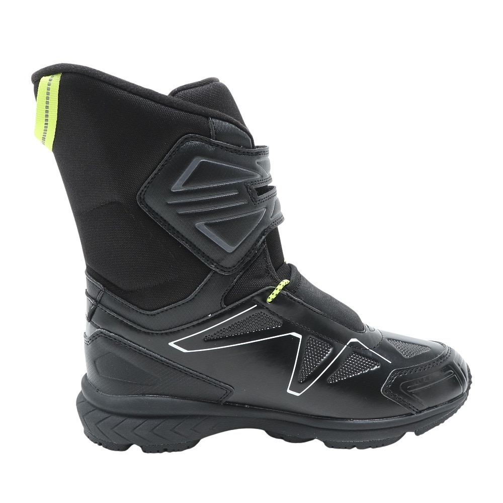 ジローム（GIRAUDM）（キッズ）スノーブーツ ガオスピードTG BOOTS 黒 くろ クロ ブラック イエロー 2F0006-SHTR-805MS BLK ベルト付き マジックテープ 防水