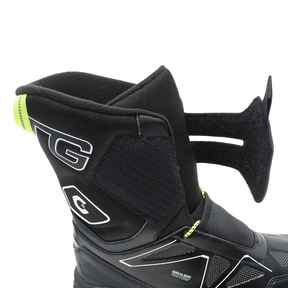 ジローム（GIRAUDM）（キッズ）スノーブーツ ガオスピードTG BOOTS 黒 くろ クロ ブラック イエロー 2F0006-SHTR-805MS BLK ベルト付き マジックテープ 防水