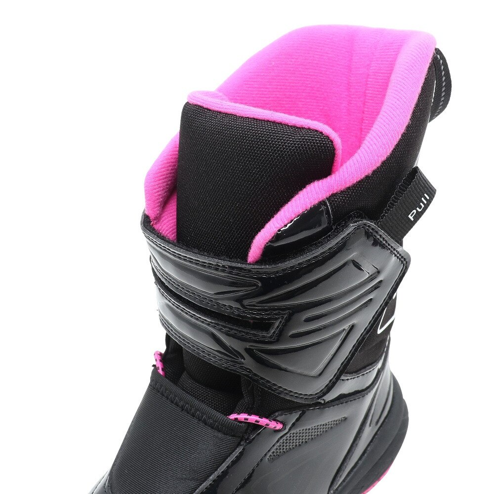 ジローム（GIRAUDM）（キッズ）スノーブーツ ガオスピードTG BOOTS 黒 くろ クロ ブラック ピンク 2F0006-SHTR-805MS PNK ベルト付き マジックテープ 防水 