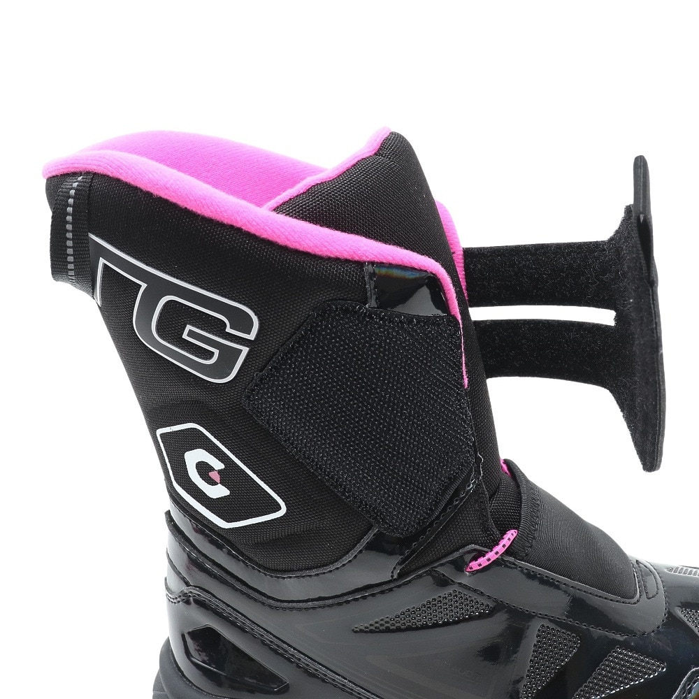 ジローム（GIRAUDM）（キッズ）スノーブーツ ガオスピードTG BOOTS 黒 くろ クロ ブラック ピンク 2F0006-SHTR-805MS PNK ベルト付き マジックテープ 防水 