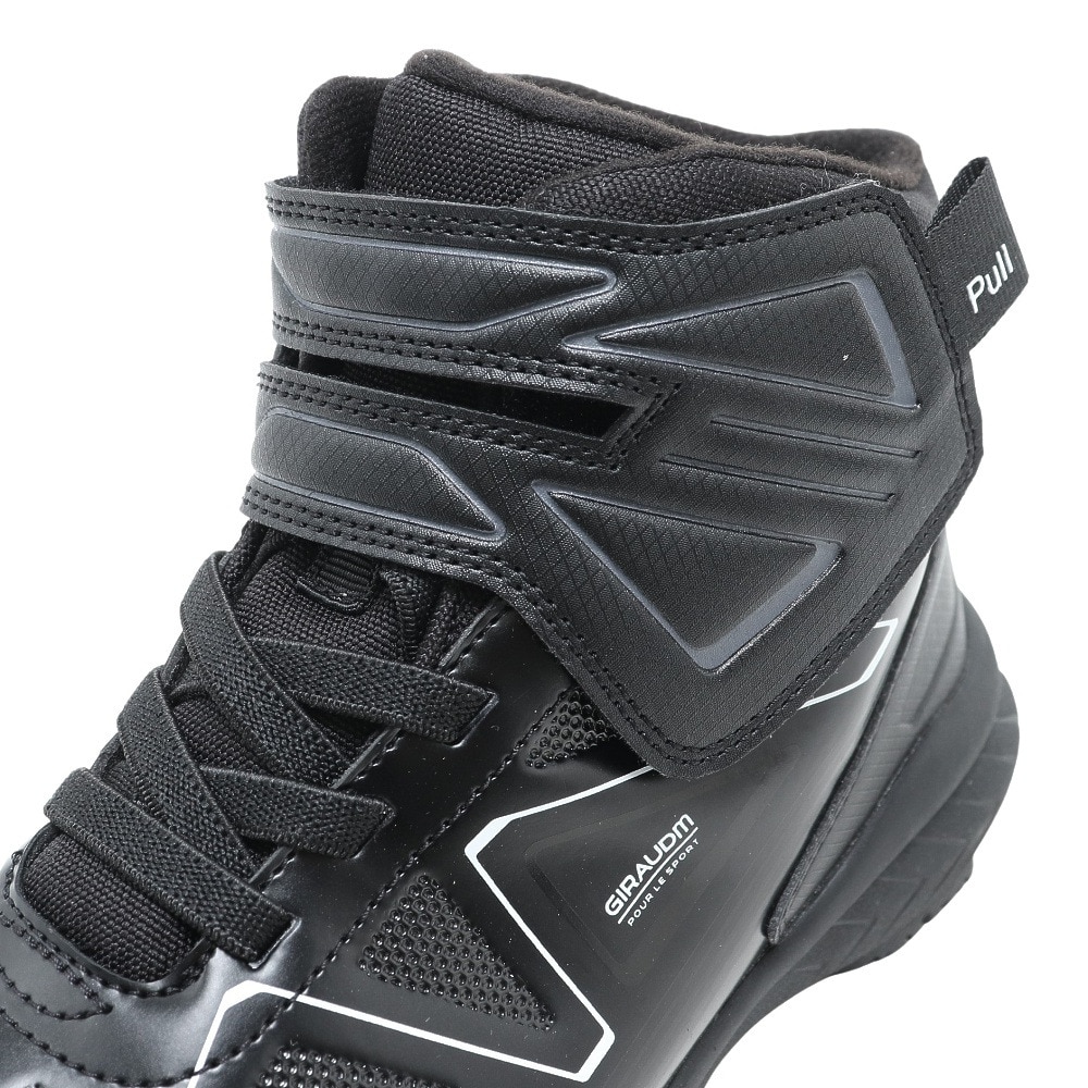 ジローム（GIRAUDM）（キッズ）スノーブーツ ガオスピード TG MID 黒 くろ クロ ブラック 2F0007-SHTR-805MS BLK ベルクロ マジックテープ くるぶし丈 防水