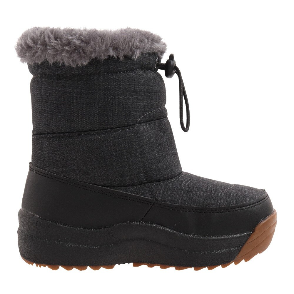 COSBY（COSBY）（キッズ）ジュニア 防水 撥水 スノーブーツ チャコールグレー CSSNB-68-CHA ボア 防寒 雪道 通学 通園 転倒防止 ウィンターシューズ 雪遊び