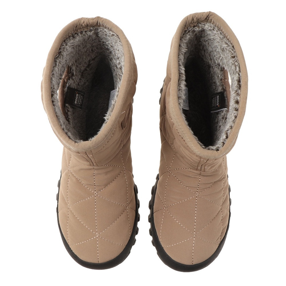ボグス（BOGS）（メンズ、レディース）スノーシューズ 防水 ベージュ B-MOC ショートブーツ BOGS78836-258 FOSSIL ウィンターシューズ  防寒 防滑 キルティング | スポーツ用品はスーパースポーツゼビオ
