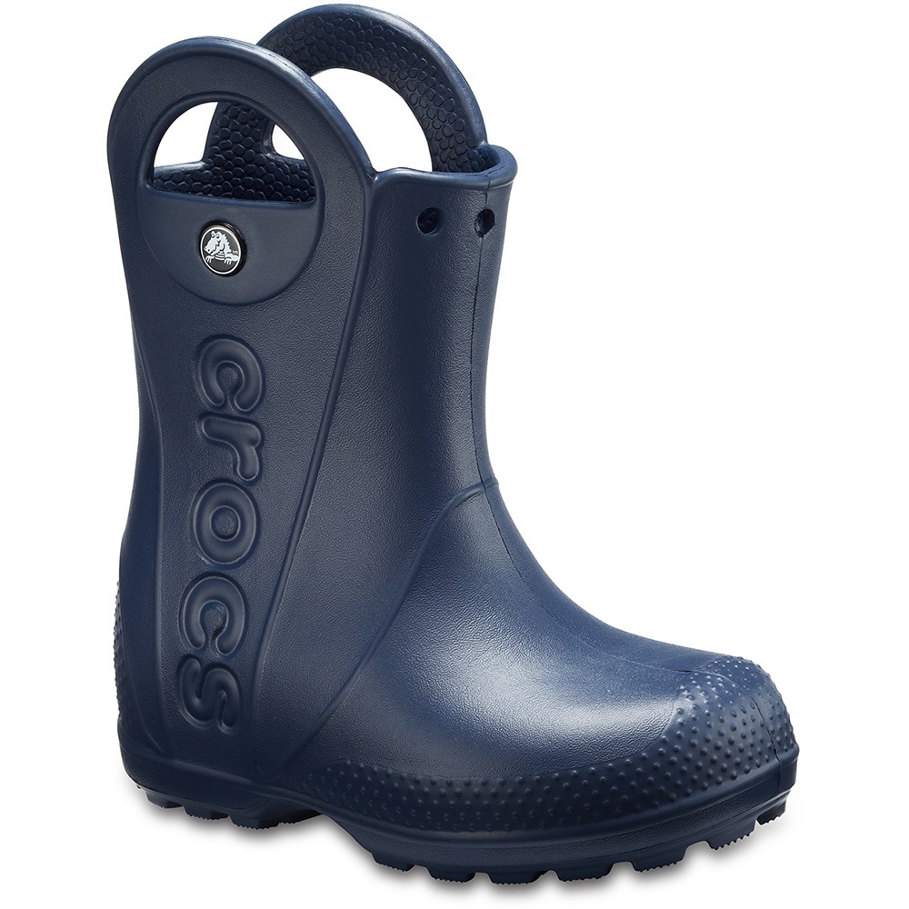 クロックス（crocs）（キッズ）ジュニア長靴 ハンドル イット レイン ブーツ キッズ ネイビー 12803-410-2023 軽量 クッション性  雨天 雨 スポーツ用品はスーパースポーツゼビオ