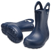 クロックス（crocs）（キッズ）ジュニア長靴 ハンドル イット レイン ブーツ キッズ ネイビー 12803-410-2023 軽量 クッション性 雨天 雨