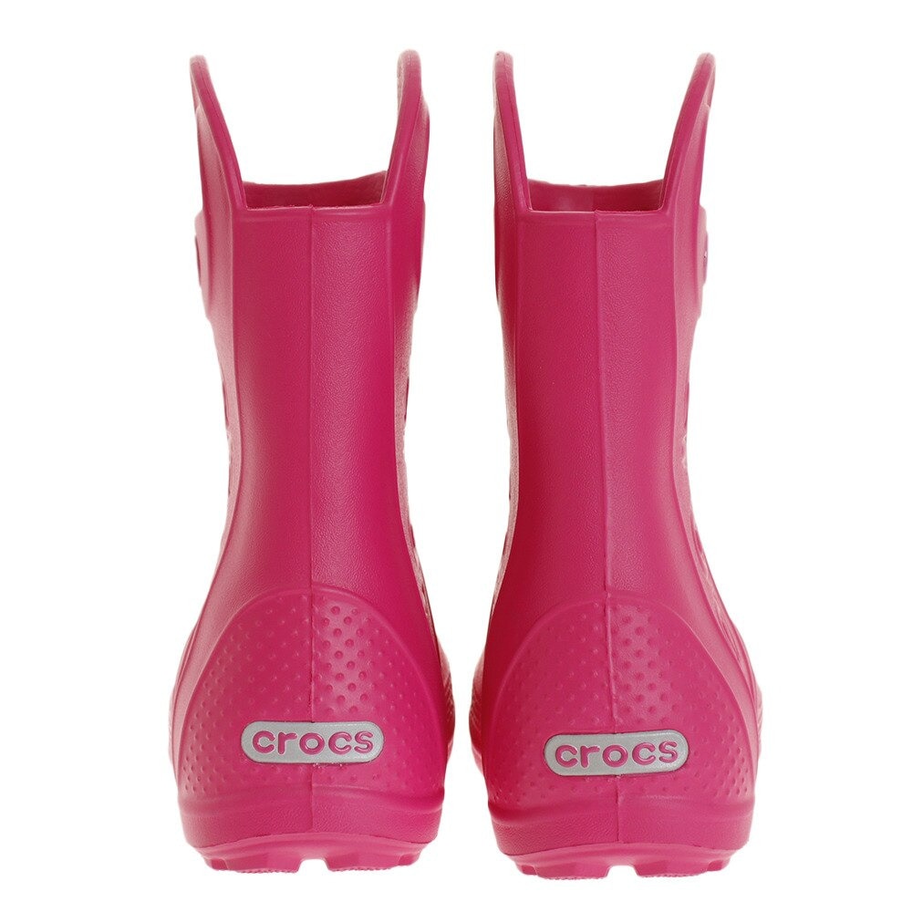 クロックス（crocs）（キッズ）ハンドル イット レイン ブーツ キッズ ピンク Pnk12803-6X0-2019 オンライン価格 雨 雨天 