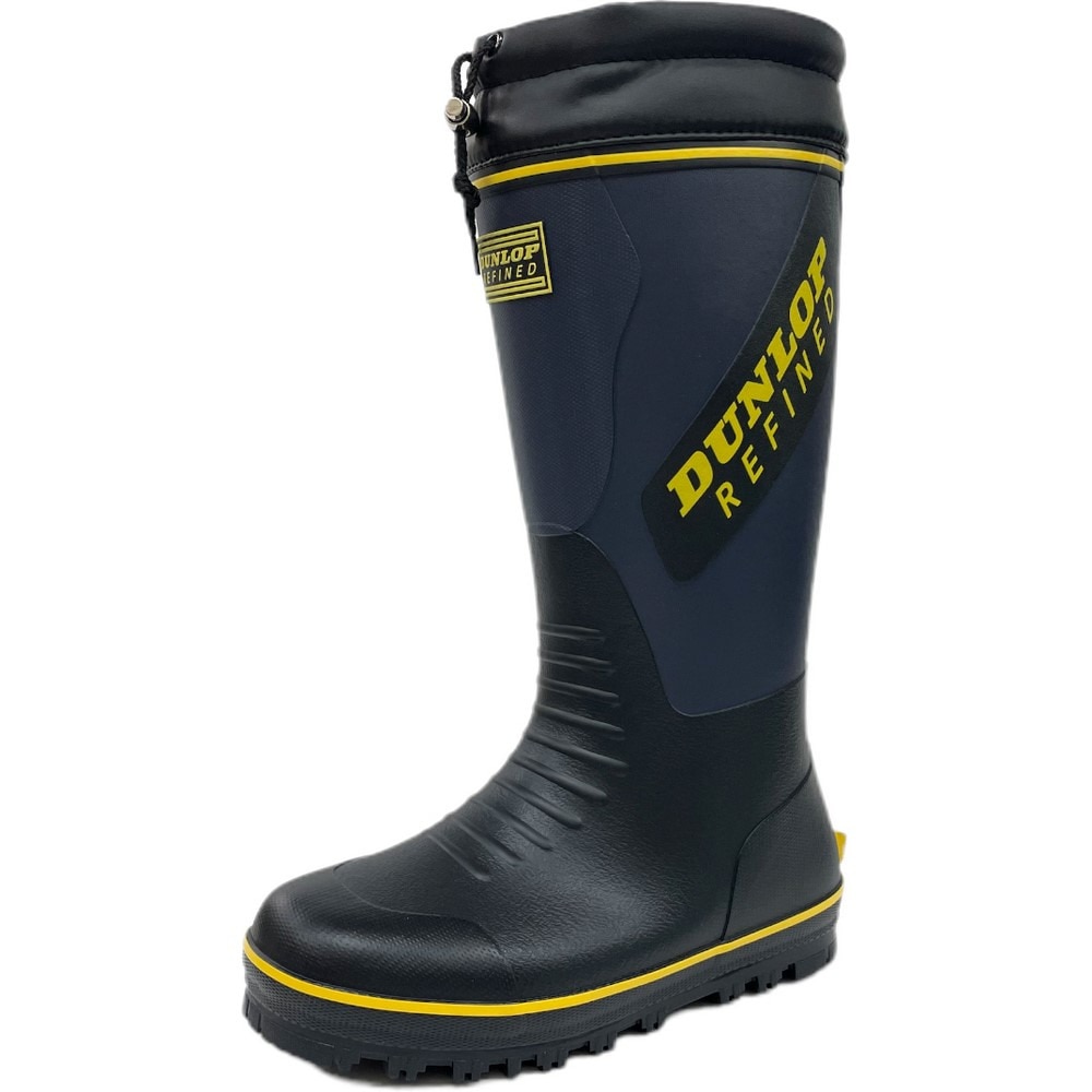 DUNLOP 長靴 レインブーツ リファインド G0804 ネイビー REFINED 滑りにくい 防寒 雨 雪 作業 ワーク 防滑 軽量 防水 梅雨 雨天 Ｓ 48 ..