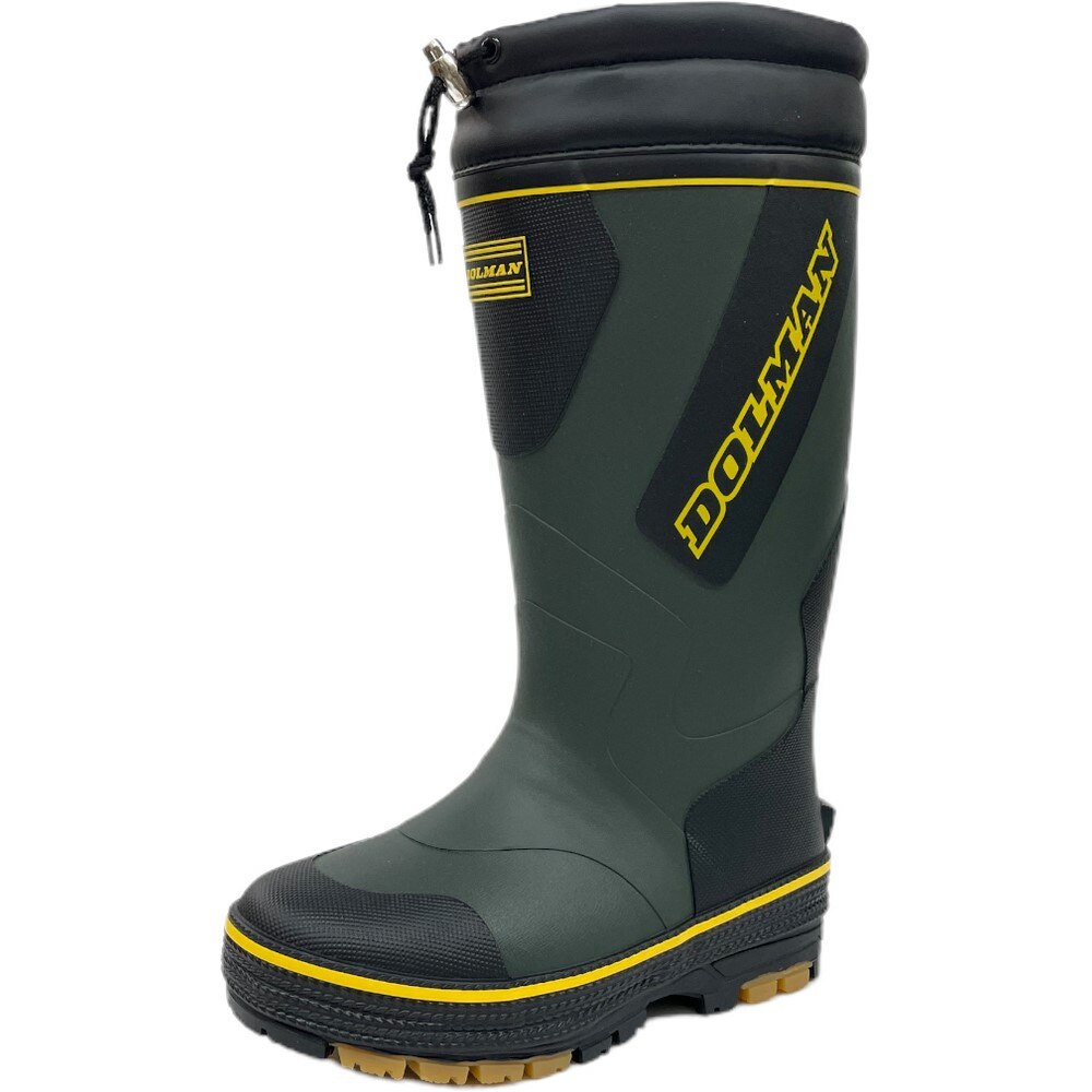 ダンロップ（DUNLOP）（メンズ）長靴 レインブーツ ドルマン 0901 オリーブ DOLMAN 滑りにくい 防寒 雨 雪 裏フリース 作業 ワーク 防滑 防水 梅雨 雨天