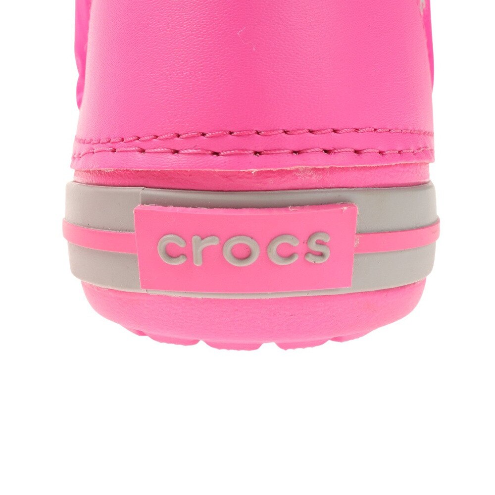 クロックス（crocs）（キッズ）スノーブーツ スノトレ ジュニア ウィンター パフ ブーツ ピンク 14613-6TR-2022 ふわふわ 中綿入り あったか 防滑 速乾 雪遊び