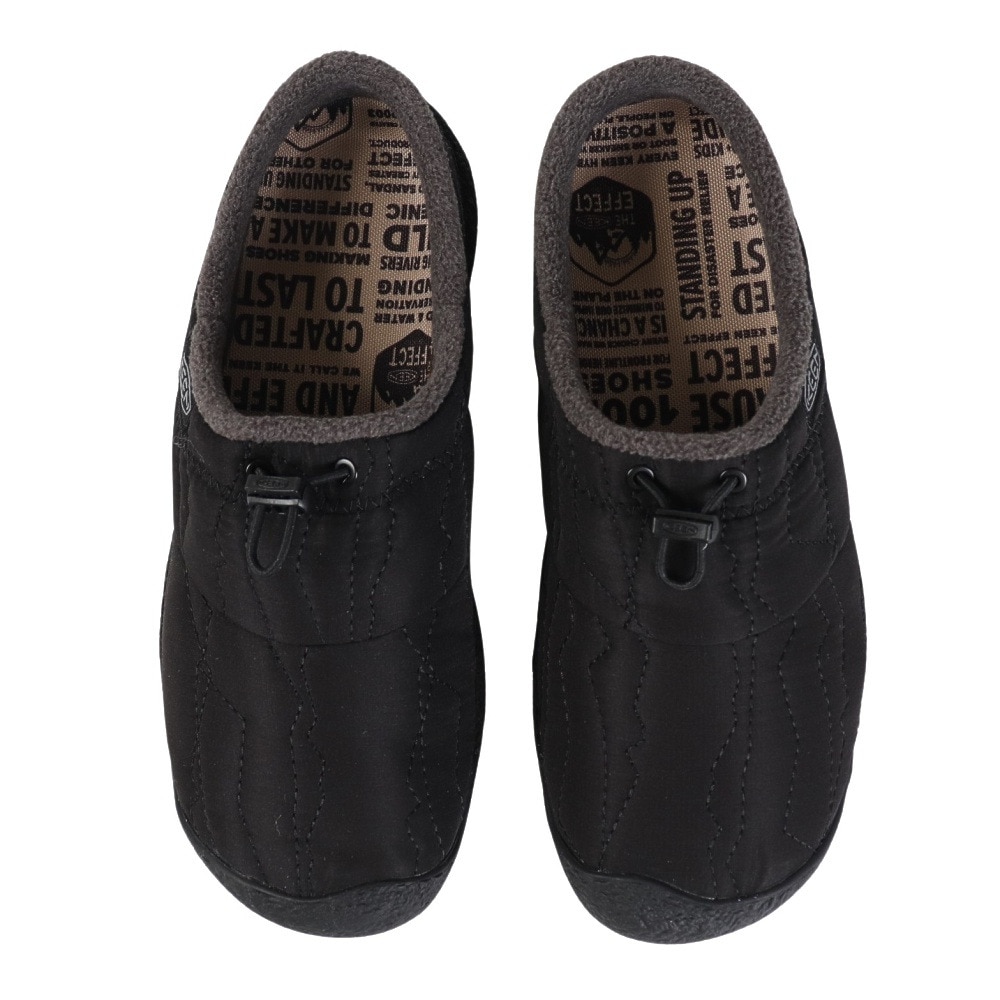キーン（KEEN）（メンズ）モックシューズ スリッポン ハウザー 3 スライド ブラック 黒 Black 1025552 リラックスアウトドア カジュアル ルームシューズ 靴 
