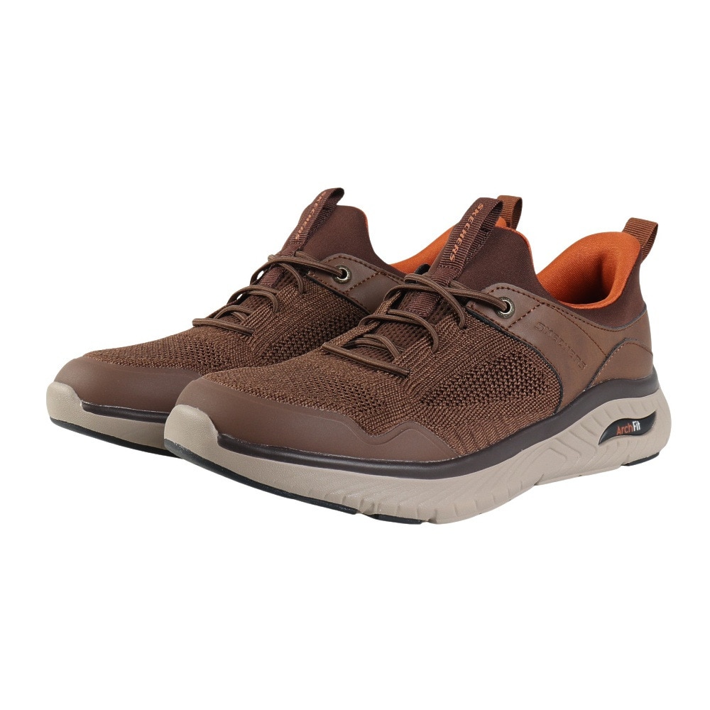 スケッチャーズ（SKECHERS）（メンズ）カジュアルシューズ スリップインズ アーチフィット クロッサー - エメリック ブラウン 205340-BRN スニーカー 快適