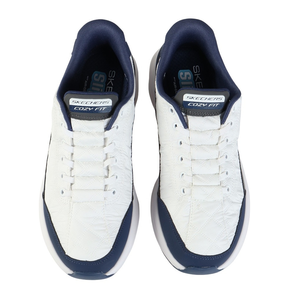 スケッチャーズ（SKECHERS）（メンズ）カジュアルシューズ スリップインズ コンツアーフォーム コージーフィット ホワイト ブルー 232619-WNV スニーカー