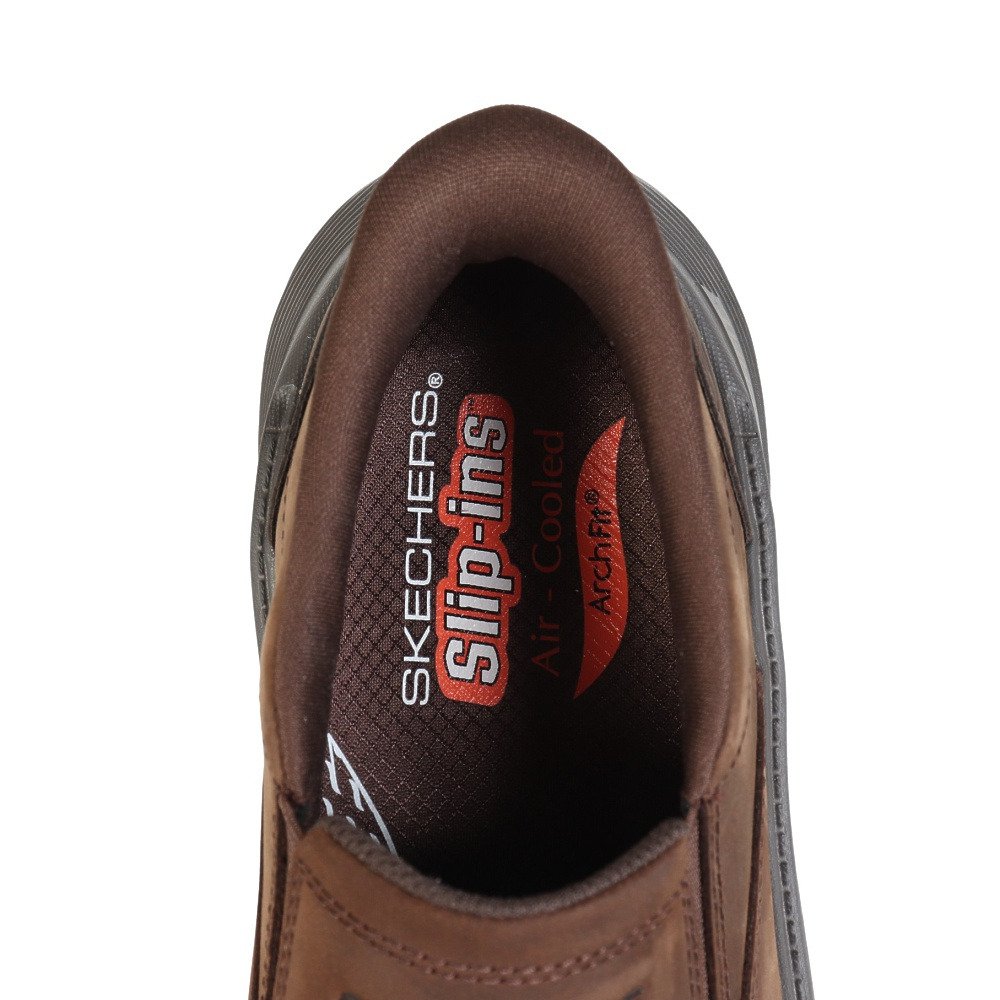 スケッチャーズ（SKECHERS）（メンズ）カジュアルシューズ スリップインズ アーチフィット ガルザ ウマール ブラウン 205518 ...
