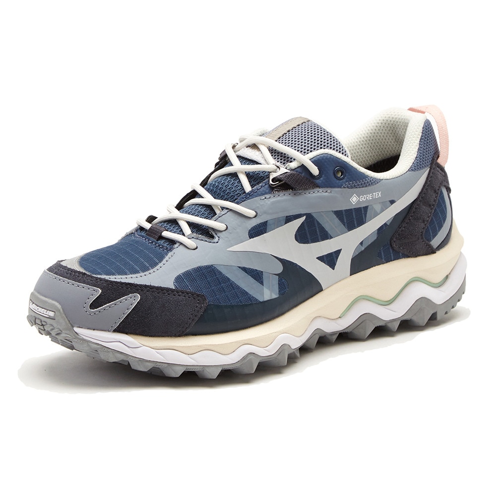 ミズノ（MIZUNO）（メンズ、レディース）カジュアルシューズ ウェーブムジンTL GTX ネイビーグレー D1GA221707 スニーカー スポーツ 防水 タウン 日常履き 雨