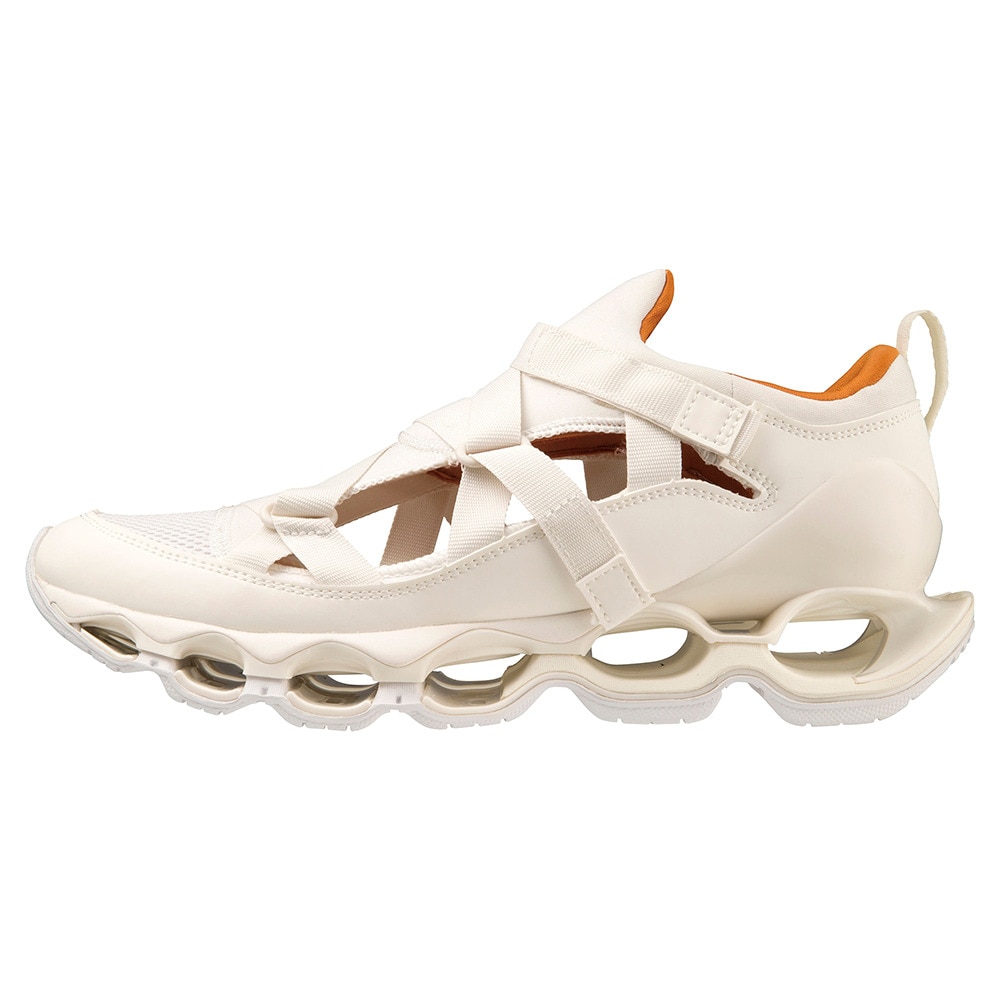 ミズノ（MIZUNO）（メンズ、レディース）カジュアルシューズ ウエーブプロフェシーストラップ ホワイト D1GA225102 スニーカー クッション性 軽量 タウン