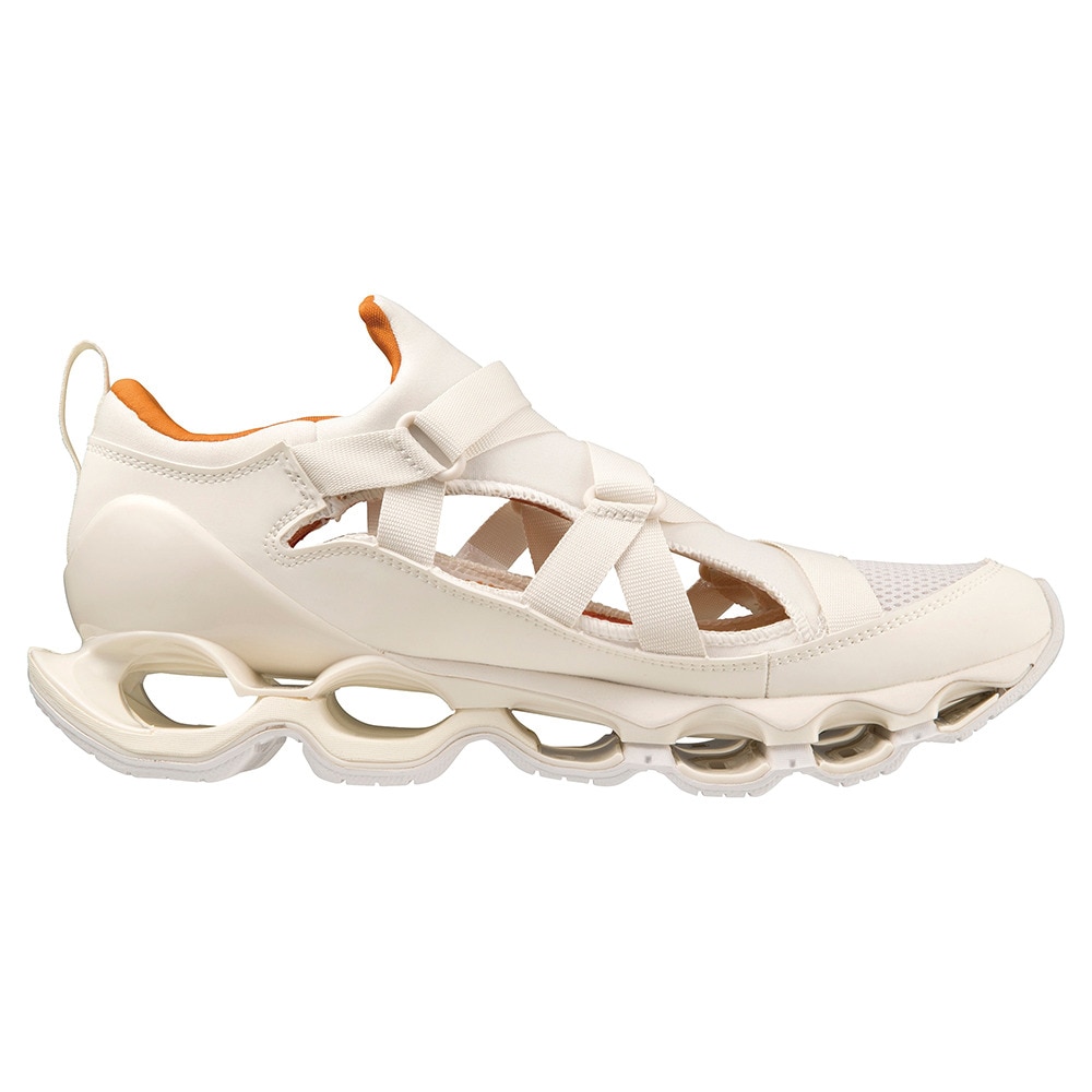 ミズノ（MIZUNO）（メンズ、レディース）カジュアルシューズ ウエーブプロフェシーストラップ ホワイト D1GA225102 スニーカー クッション性 軽量 タウン