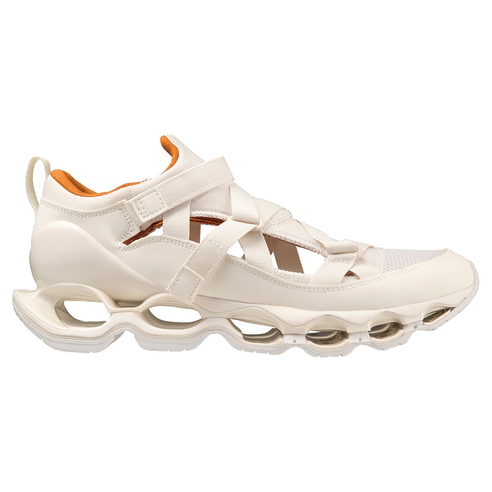 ミズノ（MIZUNO）（メンズ、レディース）カジュアルシューズ ウエーブプロフェシーストラップ ホワイト D1GA225102 スニーカー クッション性 軽量 タウン