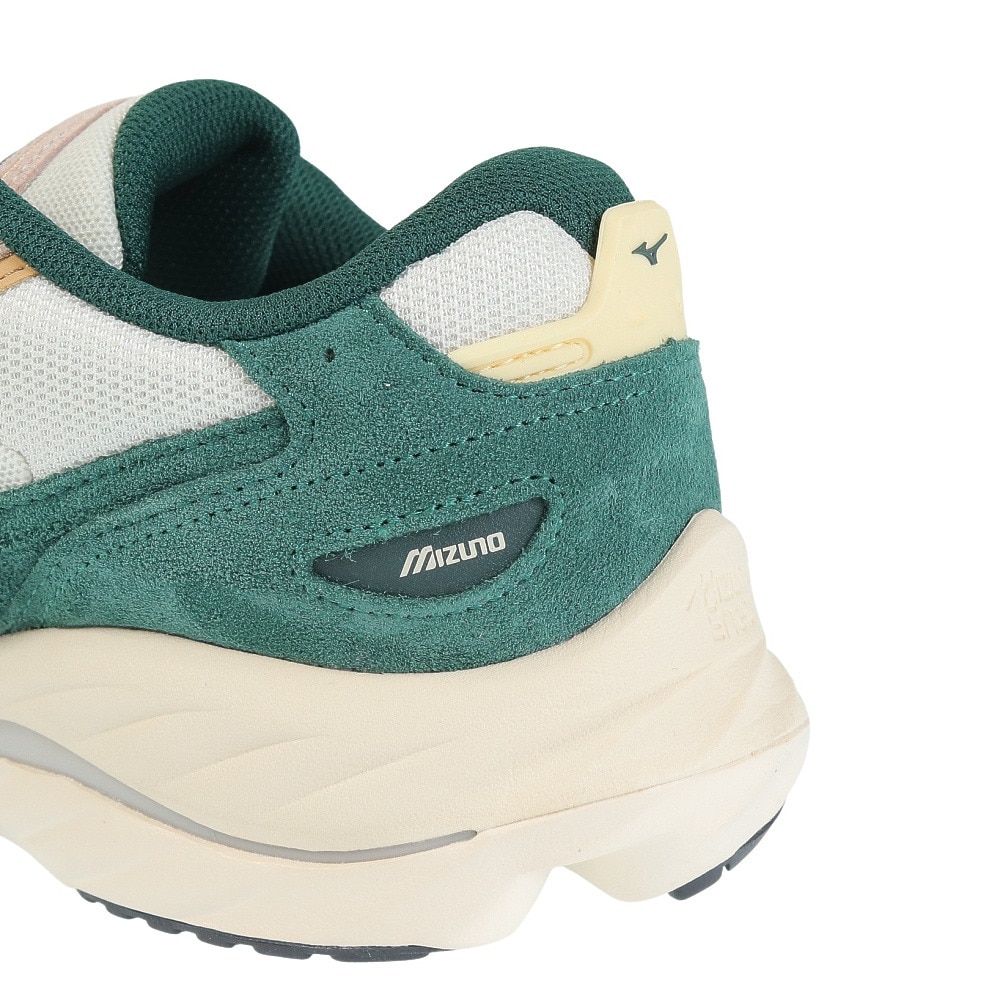 ミズノ（MIZUNO）（メンズ、レディース）カジュアルシューズ ウエーブライダー B ホワイト グリーン D1GA330901 スニーカー スポーツシューズ クッション