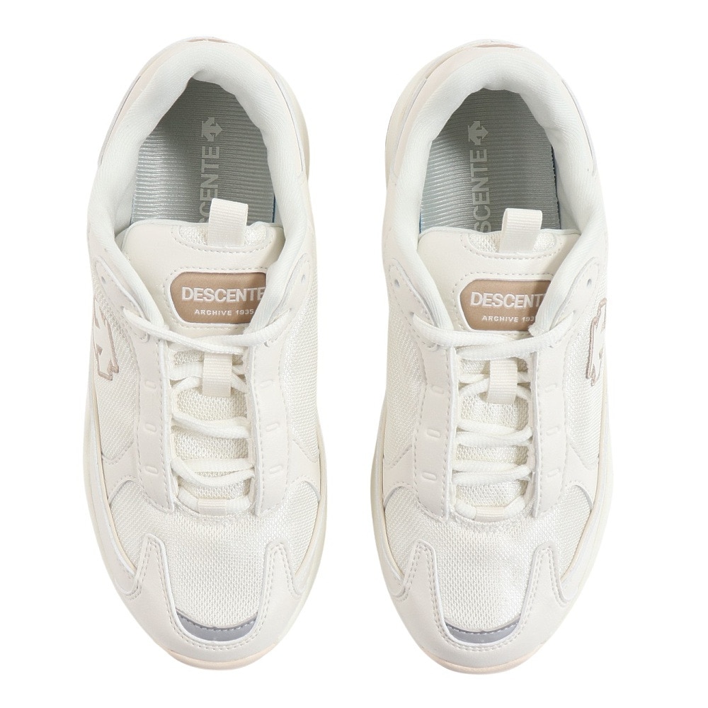 デサント（DESCENTE）（メンズ、レディース）カジュアル シューズ MONSTER LOI オフホワイト SO123LCR14 BEG0 スニーカー ライフスタイル タウン 軽量 通気性