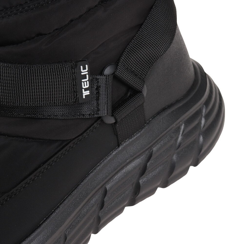 TELIC（メンズ、レディース）ショートブーツ メンズ レディース 黒 ブラック ALL ROADS-QT TL-005 BLK カジュアルシューズ 防寒 保温 アウトドア