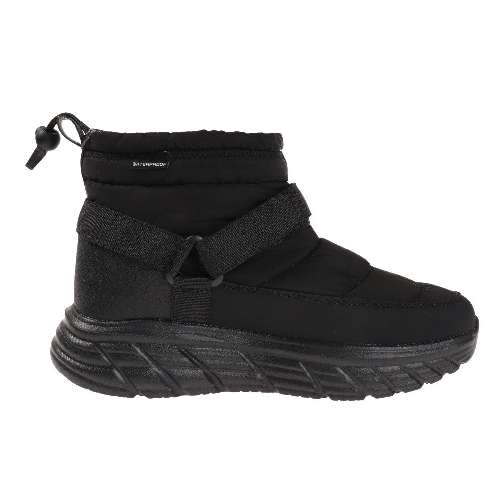 TELIC（メンズ、レディース）ショートブーツ メンズ レディース 黒 ブラック ALL ROADS-QT TL-005 BLK カジュアルシューズ 防寒 保温 アウトドア