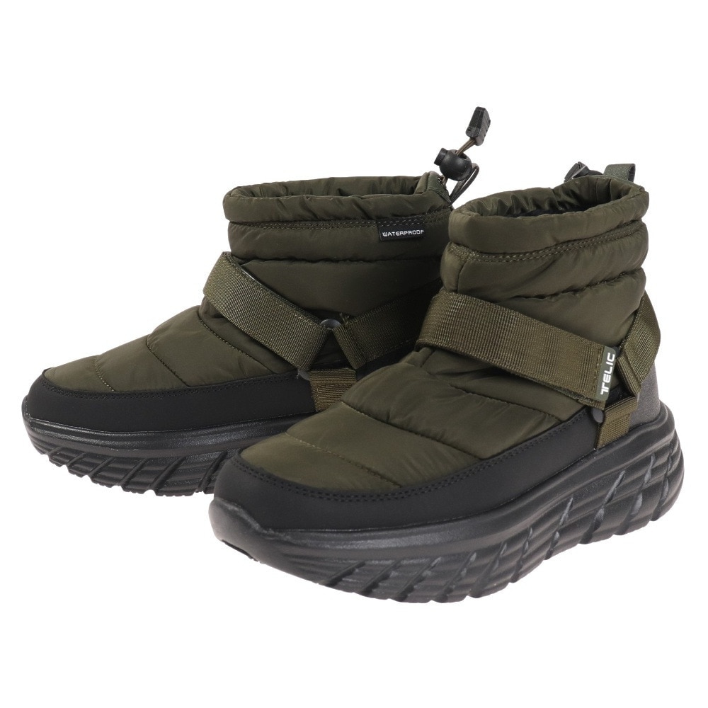 TELIC（メンズ、レディース）ショートブーツ メンズ レディース カーキ ALL ROADS-QT TL-005 KHA カジュアルシューズ 防寒 保温 アウトドア