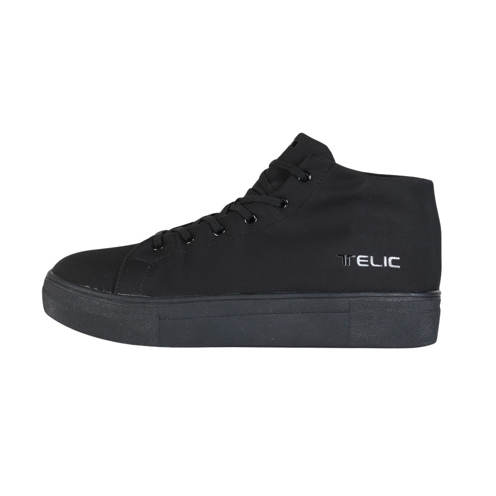 テリック（TELIC）（メンズ、レディース）カジュアルシューズ ミッドカット RAIN CITYーMID TL-015 BLK