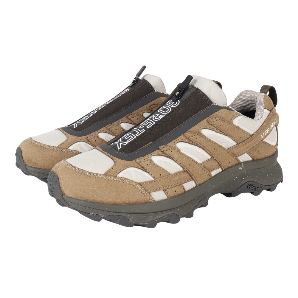 メレル（MERRELL）（メンズ）レザースニーカー カジュアルシューズ MOAB SPEED ZIP 004733 COYOTE