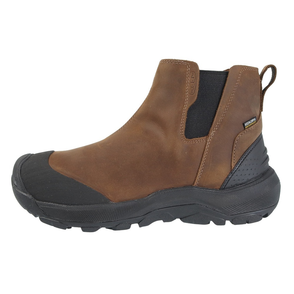 キーン（KEEN）（メンズ）ブーツ レヴェル4チェルシー ブラウン 1025559 防水 保温 防寒 軽量 雪 冬 タウン 日常履き カジュアルシューズ★★★