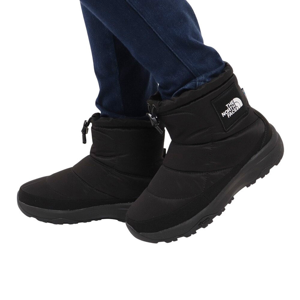 ノースフェイス ノースフェイス The North Face メンズ レディース ブーツ 黒 メンズ レディース ヌプシ ブーティ ウォータープルーフ ロゴ ショート Nf K スポーツ用品はスーパースポーツゼビオ
