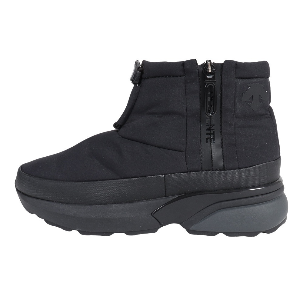 デサント（DESCENTE）（メンズ、レディース）ウィンターショートブーツ 黒 メンズ レディース アクティブ ACTIVE ブラック DM1SJD40BK 外側ファスナー 